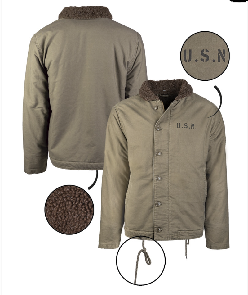Carica immagine in Galleria Viewer, us navy deck jacket n-1 verde oliva 
