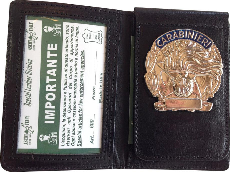 Load image into Gallery viewer, Portafoglio in pelle con alloggio per placca CARABINIERI operativi 
