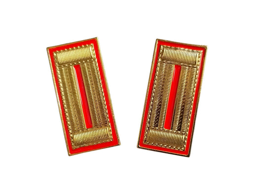 Alamari metallo piccoli da camicia profili ROSSO 