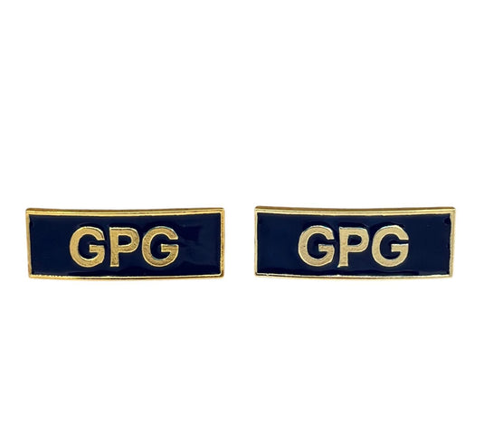 sigla GPG in metallo 4,2x1.5 cm 