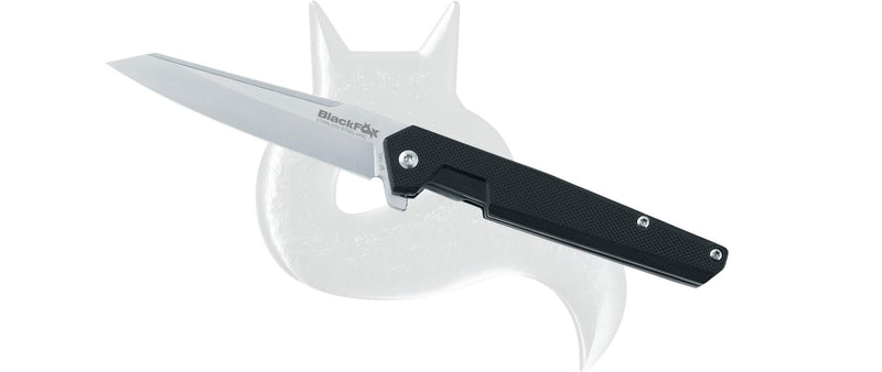 Carica immagine in Galleria Viewer, black fox jimson folding knife 440c black g10 satin grey blade 
