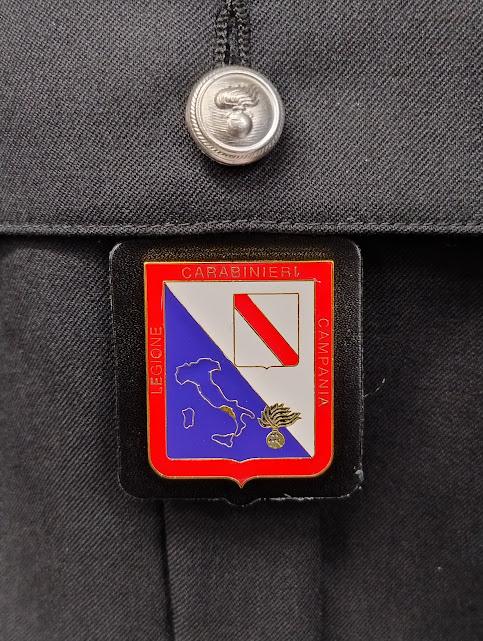Distintivo Carabinieri legione CAMPANIA con pendif in pelle 