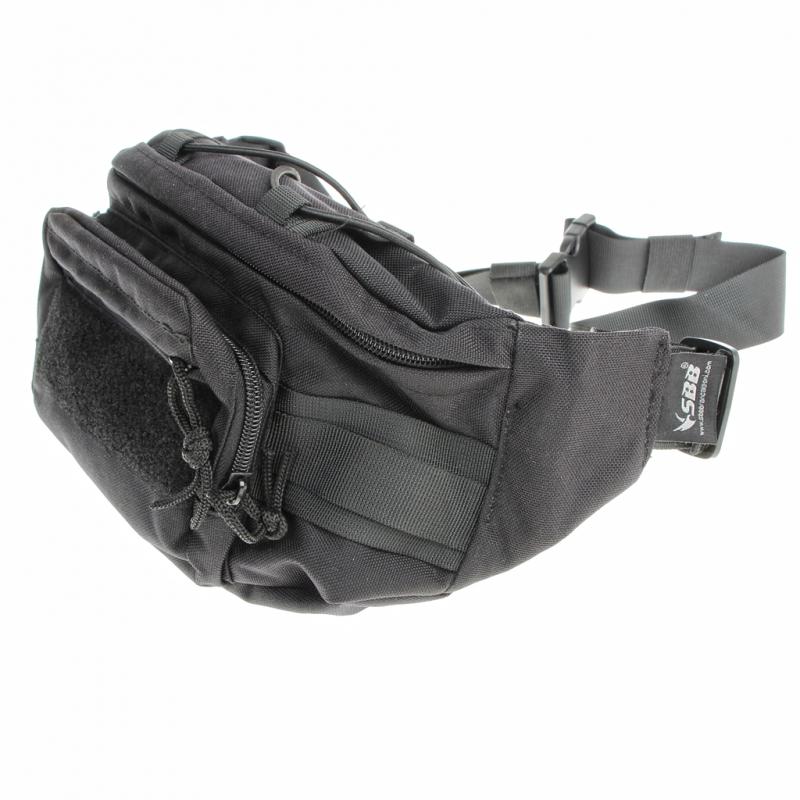 Load image into Gallery viewer, MARSUPIO T3 IN CORDURA CON SUPPORTO PER ARMA NERO 
