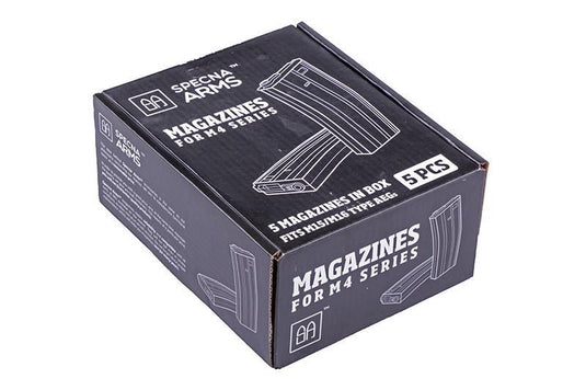 set 5pz - caricatore hi-cap 300 colpi per m4 / m16 