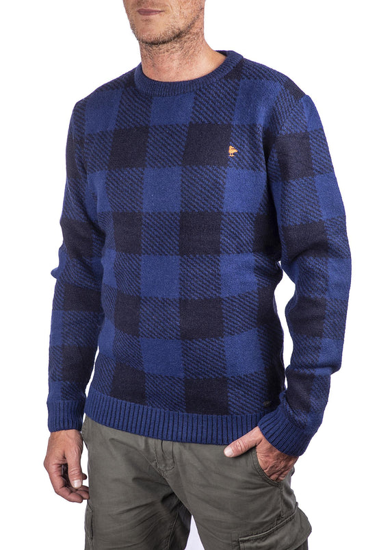 smithy's maglioncino girocollo uomo Blue Avio 