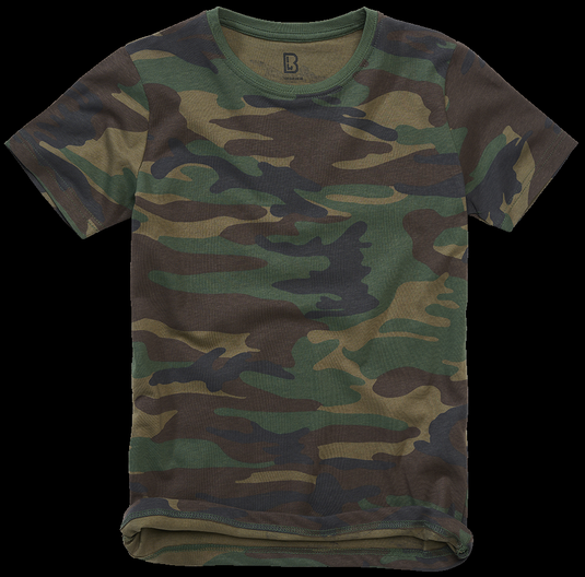Kids t-shirt bambino camouflage woodland 