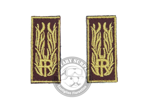 Alamari ricamati cremisi\oro con velcro polo/giacca Polizia di Stato 