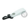 VEGA portachiavi con moschettone in plastica colore bianco
