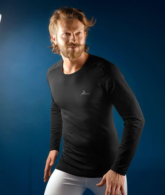 MAGLIA TERMICA GIROCOLLO MANICA LUNGA UOMO NERO 