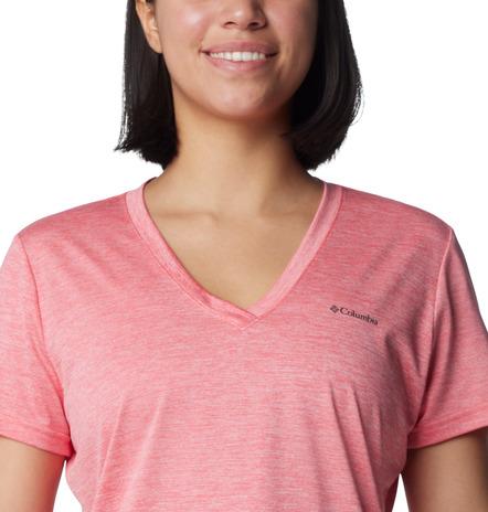 T-shirt scollo a v performante e traspirante da donna Columbia 