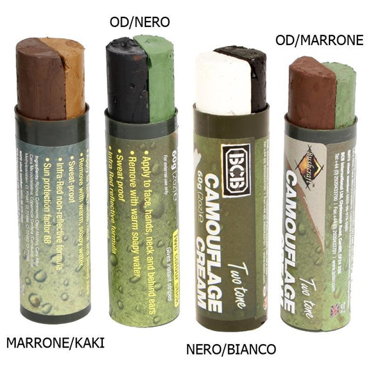 trucco camo stick 2 colori bcb marrone\kaki 
