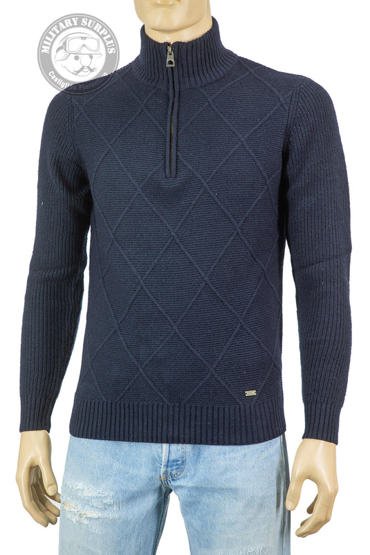 Smithy's maglioncino mezza zip uomo Blu navy 