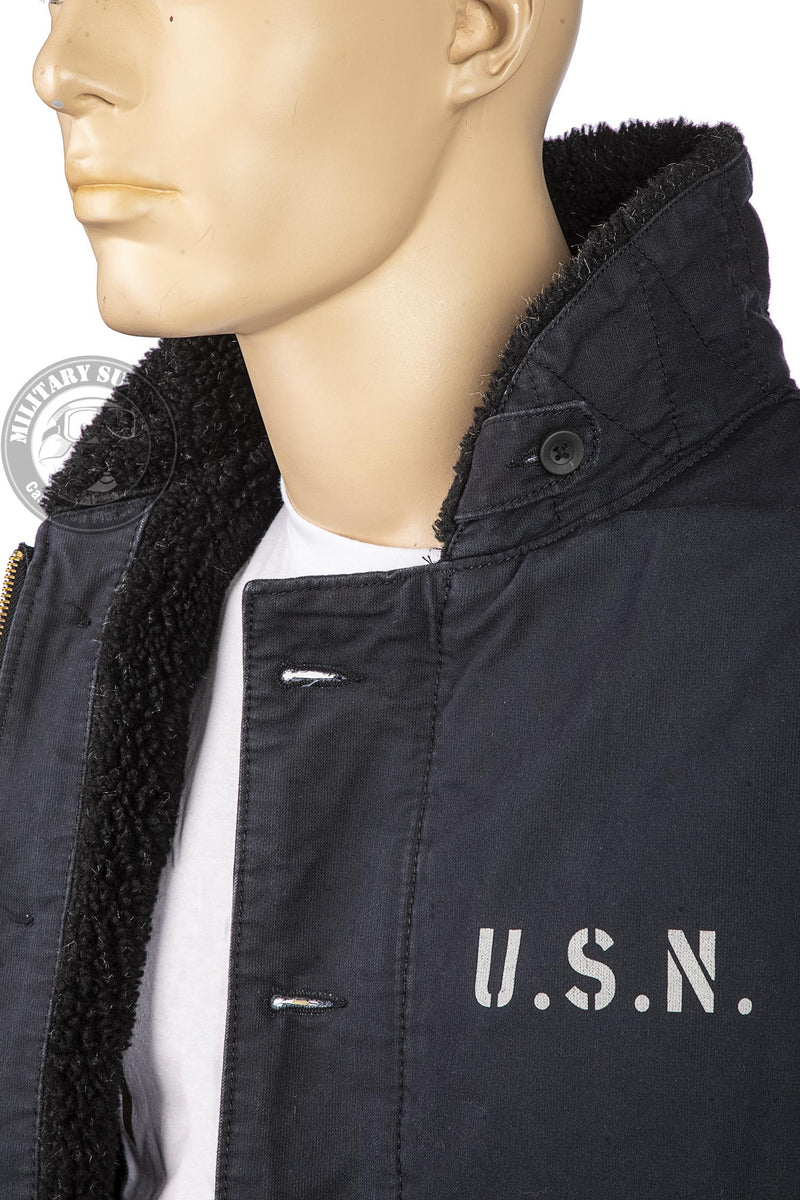 Carica immagine in Galleria Viewer, US Navy deck jacket N-1 NAVY Blue 
