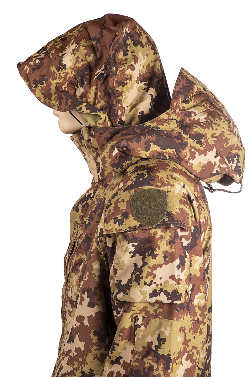 Carica immagine in Galleria Viewer, parka militare doppio cappuccio impermeabile e traspirante con interno in pile staccabile 

