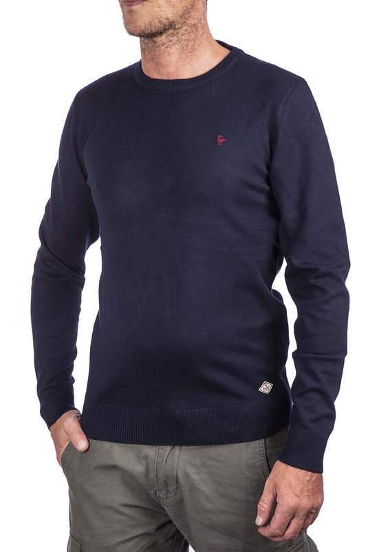 smithy's maglioncino girocollo  uomo in maglia Navy Blue 
