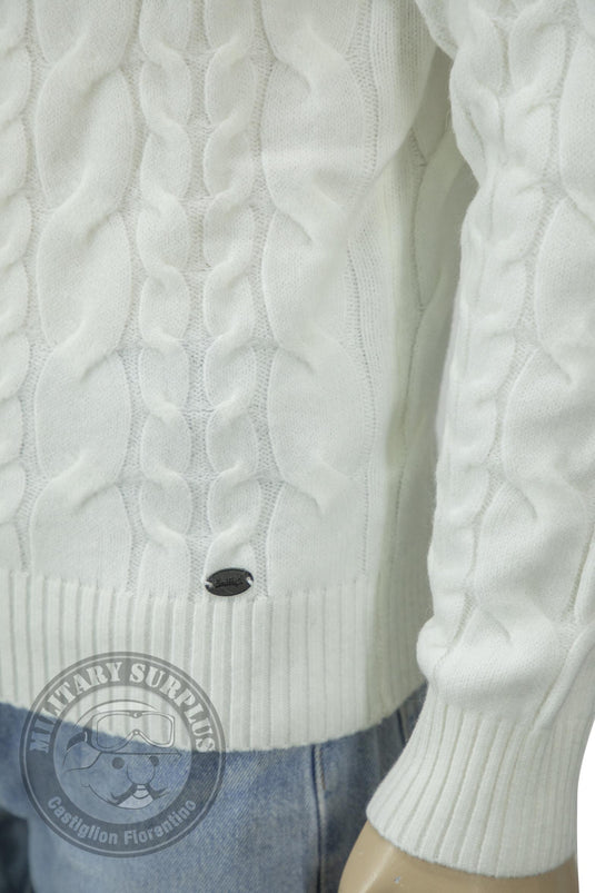 Smithy's maglioncino collo alto sailor uomo Bianco 