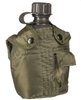 MIL-TEC Borraccia US style in plastica con fodero cordura VERDE OLIVA