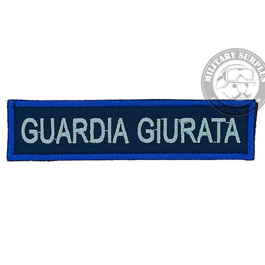 Ricamo scritta GUARDIA GIURATA  rettangolare 