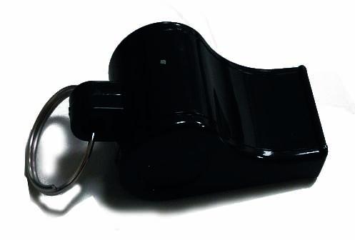 Fischietto plastica nero 