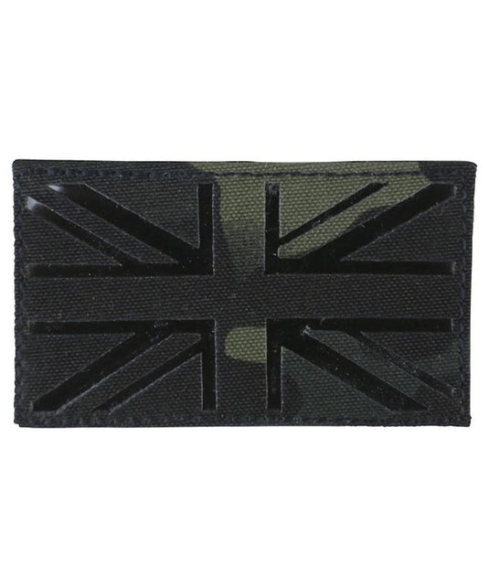 patch tattica union jack bassa visibilita' laser cut camo MTP BLACK 