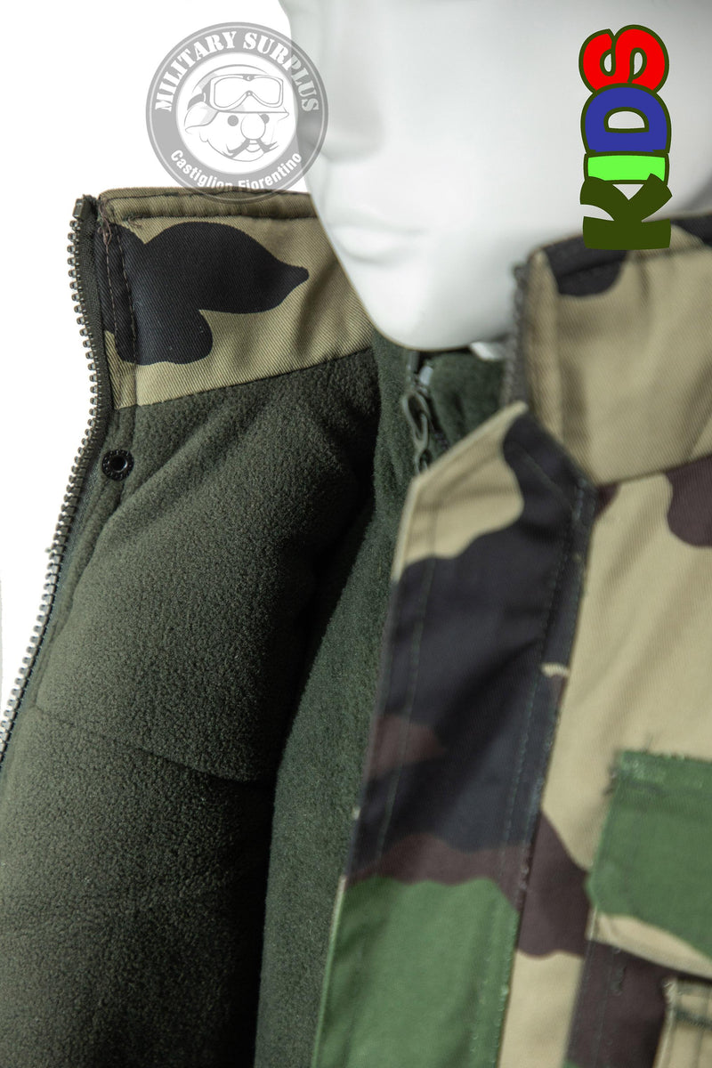 Load image into Gallery viewer, Gilet bambino imbottito RANGER  camouflage WOODLAND 
