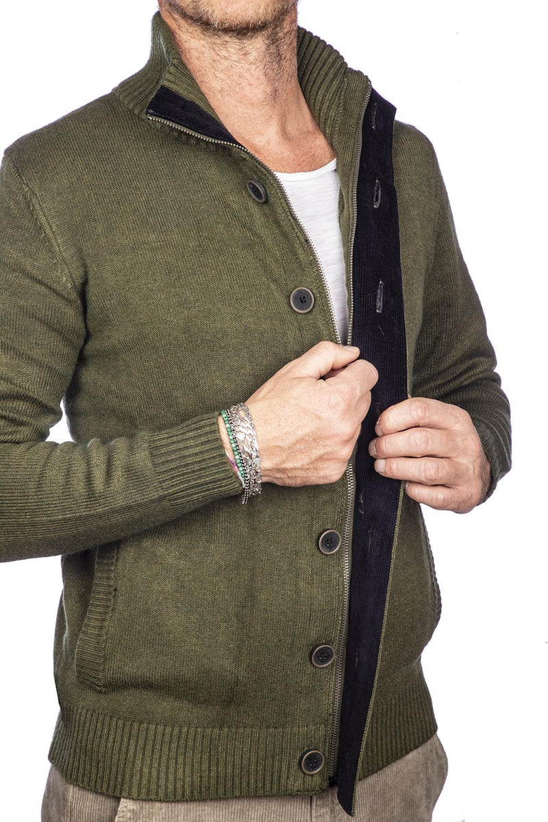 Carica immagine in Galleria Viewer, Smithy's maglia cardigan uomo con bottoni e zip 
