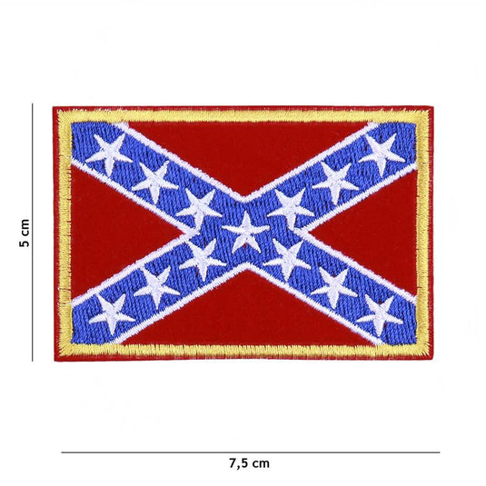 toppa bandiera rebel confederata ricamata 
