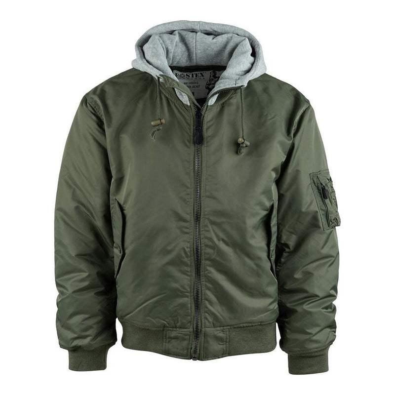 Load image into Gallery viewer, MA-1 Hooded Bomber Jacket VERDE 
