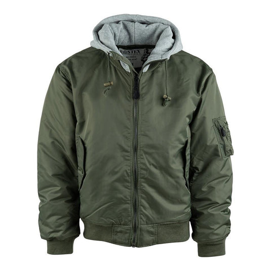 MA-1 Hooded Bomber Jacket VERDE 