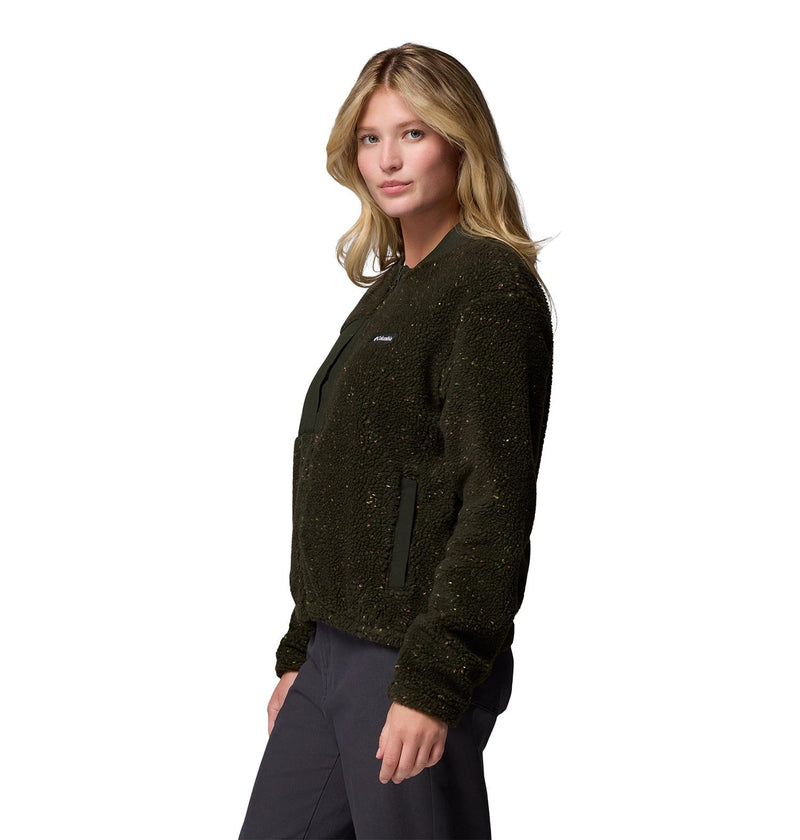 Carica immagine in Galleria Viewer, Bomber in pile Stellar Path™ da donna verde melange 
