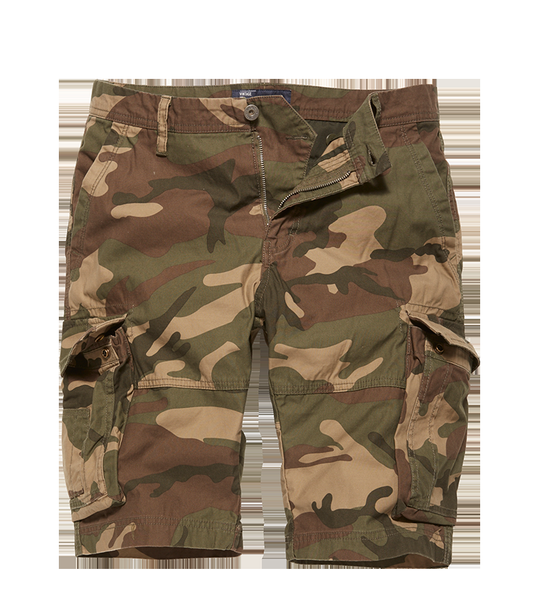 Bermuda cargo in cotone Woodland Camouflage 
