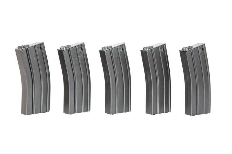 Carica immagine in Galleria Viewer, set di 5 caricatori a monofilari da 140 bb per m4 / m16 
