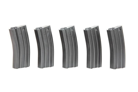 set di 5 caricatori a monofilari da 140 bb per m4 / m16 