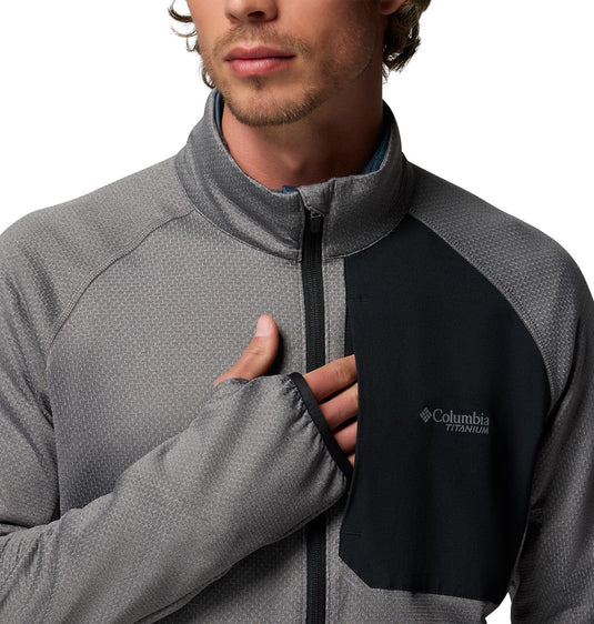 Giacca tecnica in pile Triple Canyon™ II Grid da uomo City Grey 
