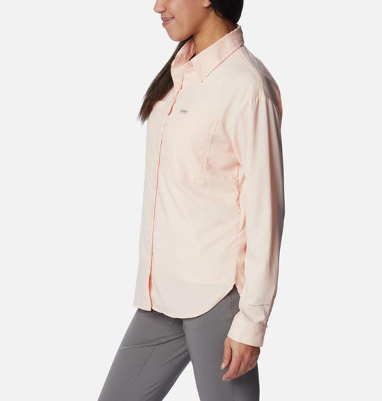 camicia donna estiva protettiva con filtro solare upf 50 e tecnologia traspirante. columbia 