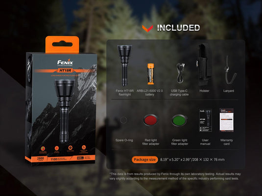FENIX HT18R TORCIA DA CACCIA A LUNGO RAGGIO 2800 LUMEN 