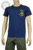 BRG T-shirt military style stampata fronte retro FORGED BY ADVERSITY BLUE