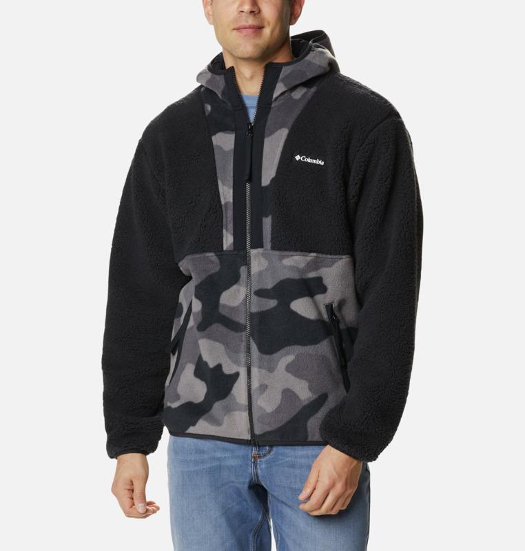 Carica immagine in Galleria Viewer, BACKBOWL SHERPA ORSETTO UOMO ZIP LUNGA E CAPPUCCIO  COLUMBIA BICOLORE 
