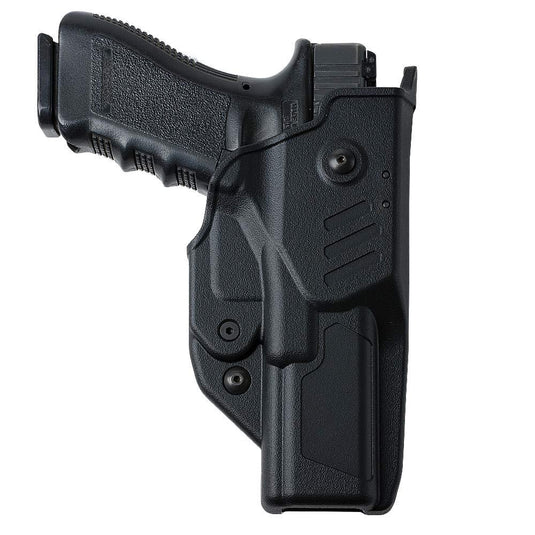 fondina radar hawk solo corpo, sistema di ritensione t-lep no laccino per glock 17 gen4 colore nero 