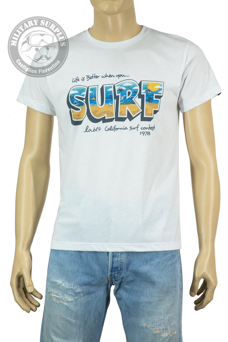Carica immagine in Galleria Viewer, T-shirt girocollo stampata Lab84 100% cotone 
