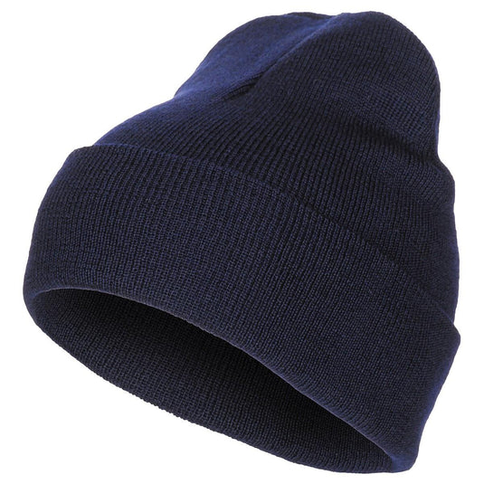 Watch hat, 100 % wool, fine knit, Navy BLU zuccotto militare in lana 
