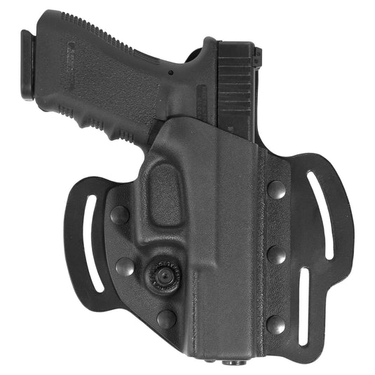 fondina pancake in bi-materiale cuoio e polimero pressoformato per beretta 92\98 fs colore nero 