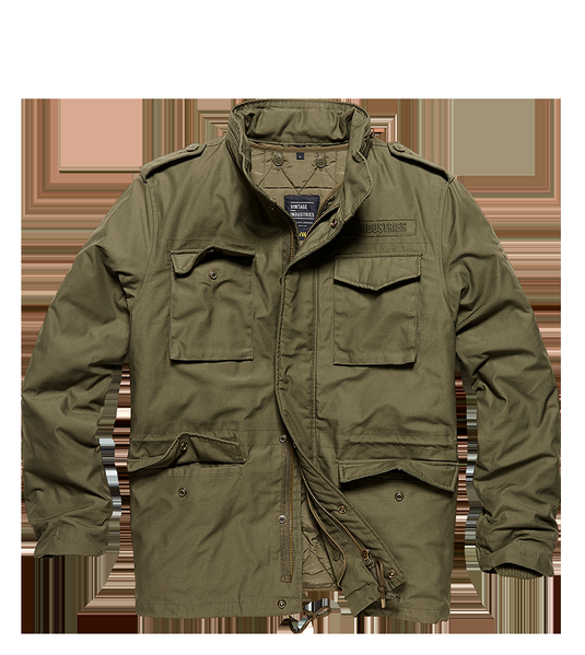 capper parka man m65 style olive green stone washed 