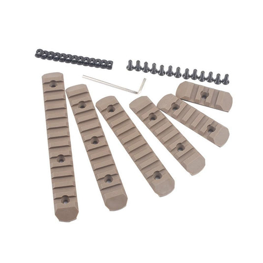 mp set 5 copri slitta tipo piccatinny 20mm dark earth 