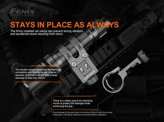 Fenix alg-15 supporto tattico per montaggio su rail da 22mm 
