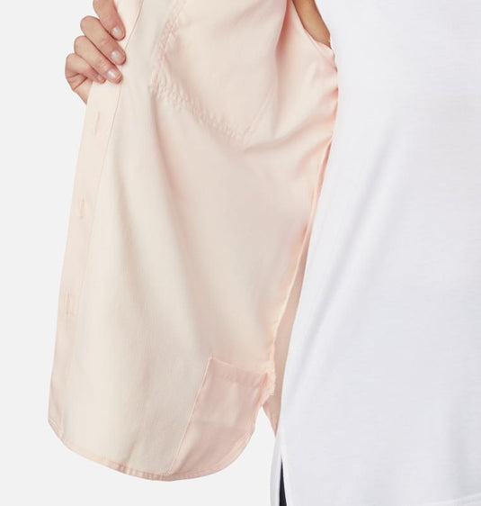 camicia donna estiva protettiva con filtro solare upf 50 e tecnologia traspirante. columbia 