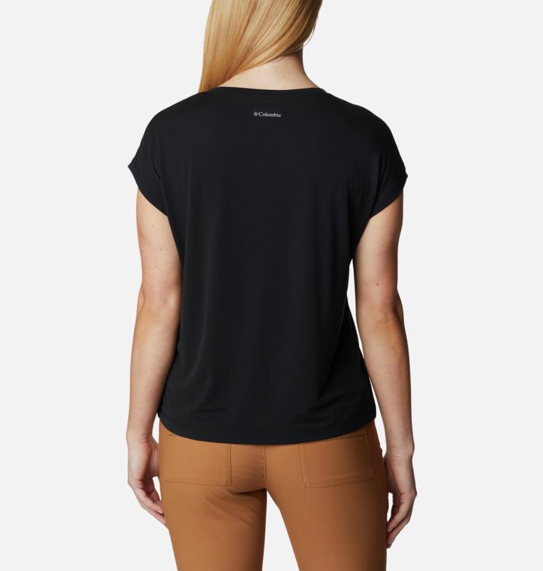 Load image into Gallery viewer, boundless trek™ short sleeve tee columbia da donna nera 
