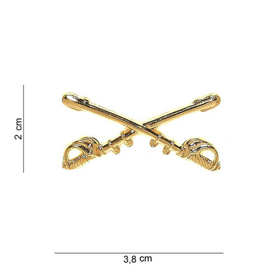 Emblema metallo sciabole cavalleria US CAVALRY 