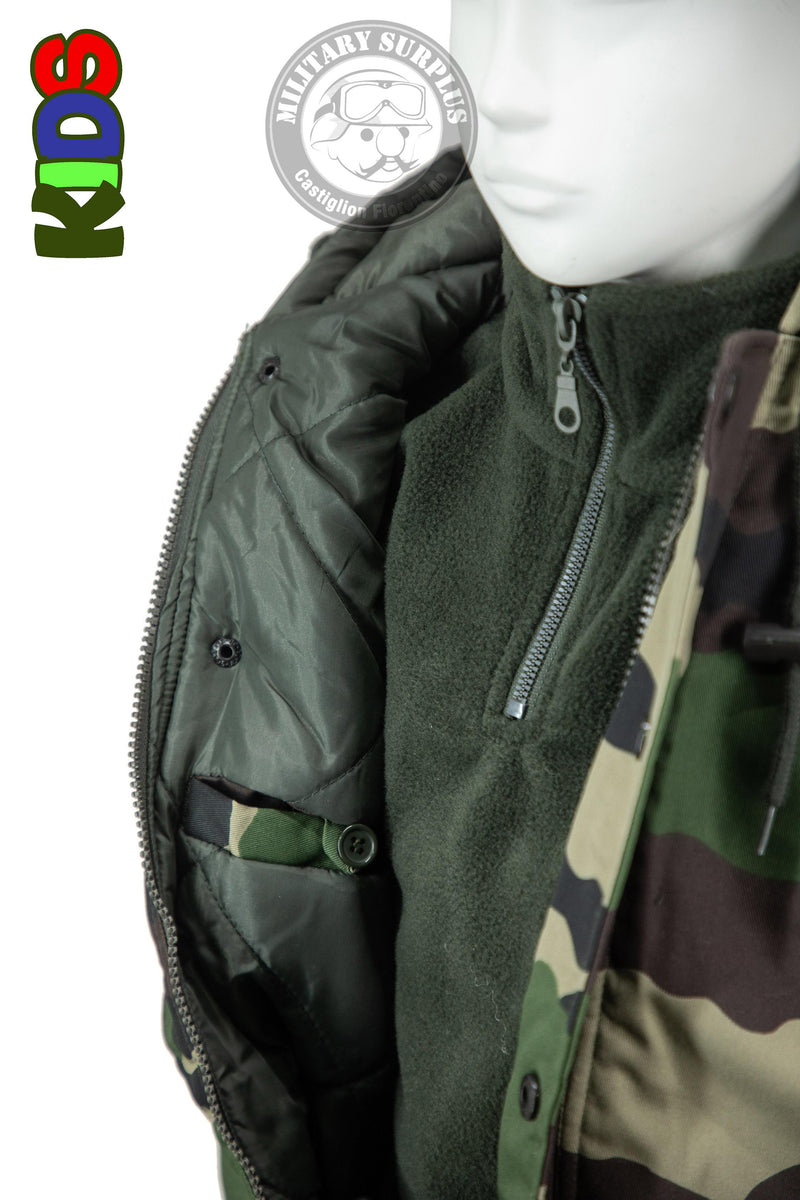 Carica immagine in Galleria Viewer, Giaccone DUBON imbottito bambino WOODLAND Camouflage 
