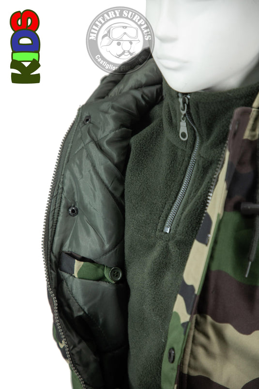 Giaccone DUBON imbottito bambino WOODLAND Camouflage 